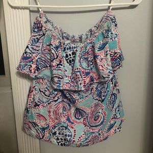 lily pulitzer strapless top